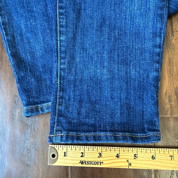ELSE Mid-Rise Cropped Skinny Jeans in Blue - Picture 14 of 14